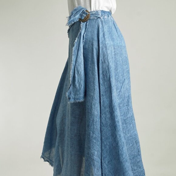 NWT Tempo Paris Washable Linen Skirt – Effortless & Chic Style - Picture 1 of 6